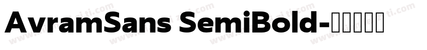 AvramSans SemiBold字体转换